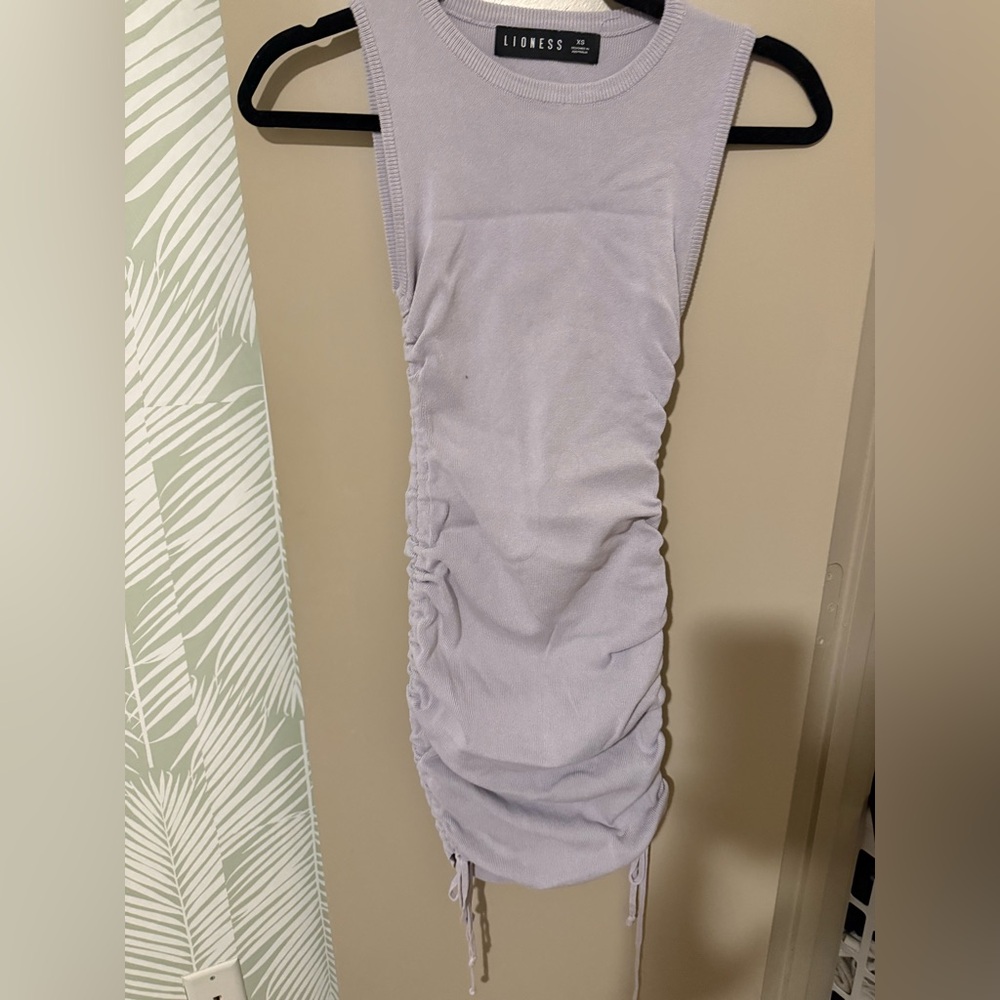 Ruched Lavender Dress
